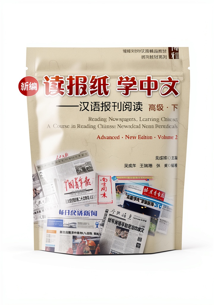 Installing Chinese Language Learning Book by Beijing University Press on a wooden desk