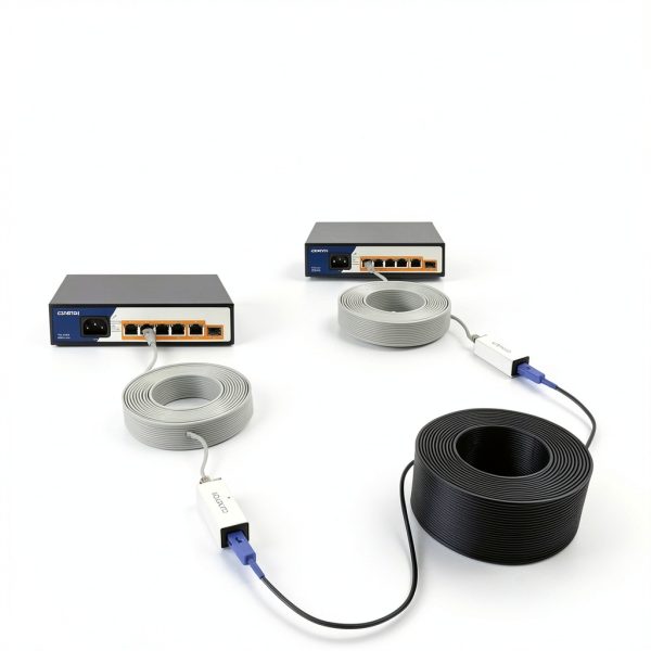 A Pair of Gigabit Fiber Ethernet Media Converter | Single Mode SC Single Core | 10/100/1000Mbps | Plug & Play | 3KM Transmission Range-3