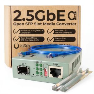 AD-net 2.5G Ethernet to Fiber Media Converter Dual SFP Slot 1G/2.5G-0