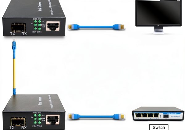 Fiber Transceiver VFLTOOL 2-pack 1.25Gbps Bidi Converter with LC SFP-3