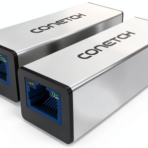 A Pair of Gigabit Fiber Ethernet Media Converter | Single Mode SC Single Core | 10/100/1000Mbps | Plug & Play | 3KM Transmission Range-0
