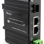 Gigabit Ethernet Media Converter POE+ 30W Aluminum 2 RJ45 1 SFP Hereta-0