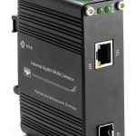 Mini Industrial Gigabit Media Converter Outdoor Din Rail 12-48V E-link-0