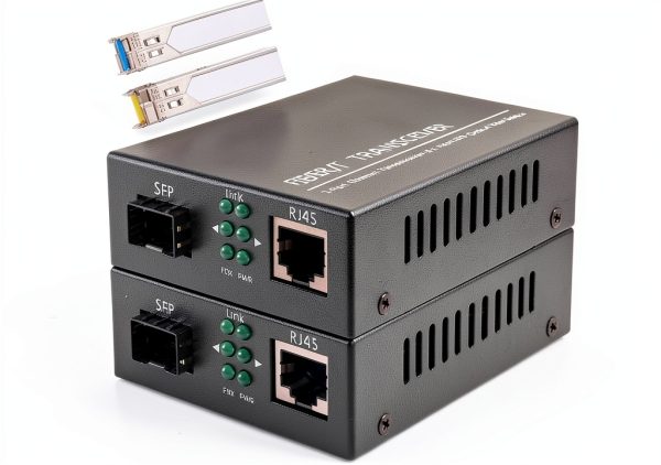Fiber Transceiver VFLTOOL 2-pack 1.25Gbps Bidi Converter with LC SFP-0