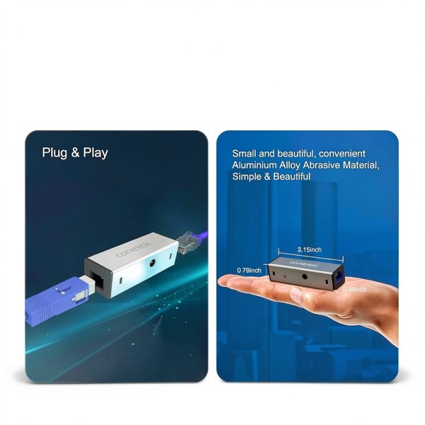 A Pair of Gigabit Fiber Ethernet Media Converter | Single Mode SC Single Core | 10/100/1000Mbps | Plug & Play | 3KM Transmission Range-6
