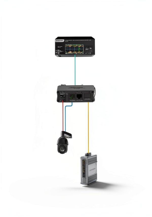 PoE Fiber Media Converter LINOVISION POE-SP1224F Switchable 12/24V DC-2