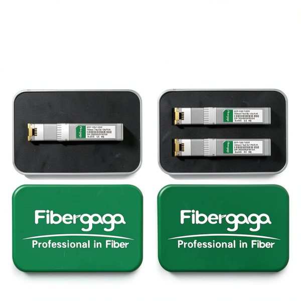SFP+ to RJ45 10GBase‑T Transceiver Fibergaga Model SFP-10GT-CS-MF-30M-5