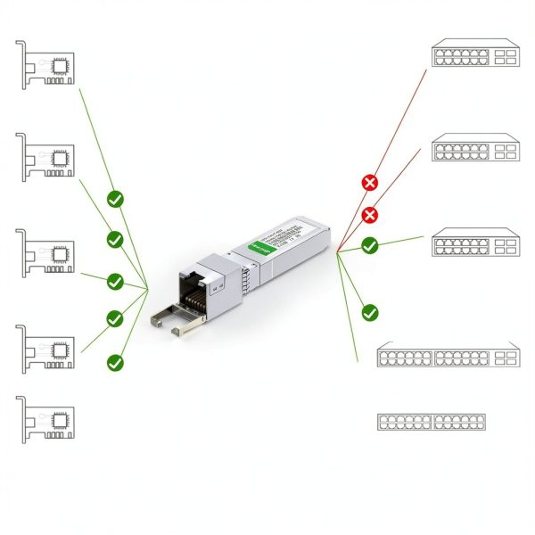 SFP+ to RJ45 10GBase‑T Transceiver Fibergaga Model SFP-10GT-CS-MF-30M-3