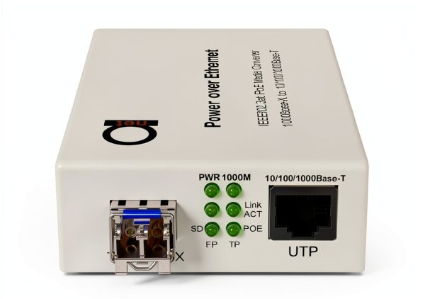 PoE Fiber Media Converter ADnet Ethernet 20km-6