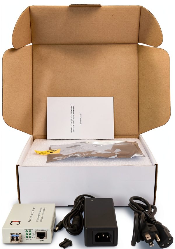 PoE Fiber Media Converter ADnet Ethernet 20km-5