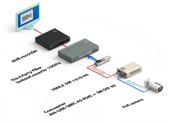 PoE Fiber Media Converter ADnet Ethernet 20km-2