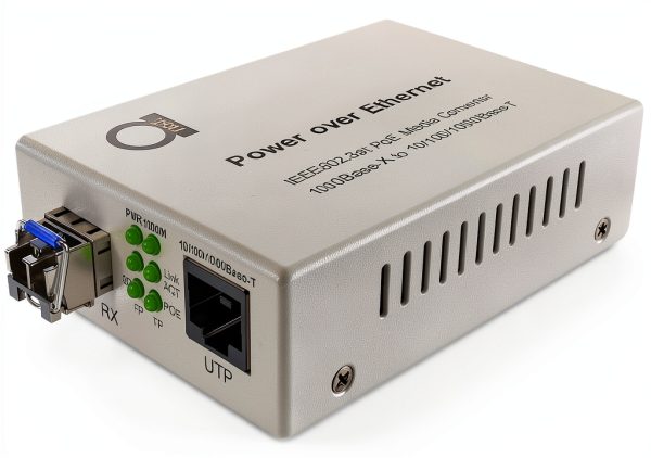 PoE Fiber Media Converter ADnet Ethernet 20km-0